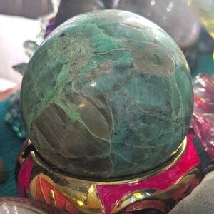 Green Moonstone 🐾 spuer bright sea green with amazing color throughout